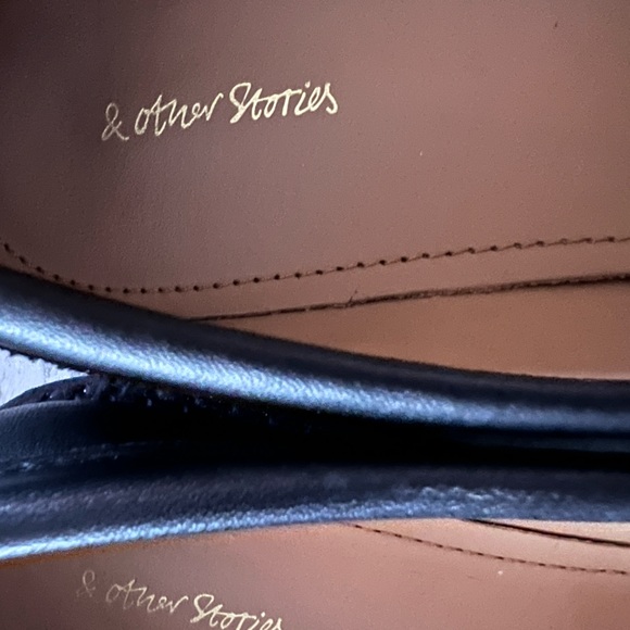 Anthropologie & Other Stories Chunky Platform Leather Loafer Black Size 8 - Picture 5 of 5